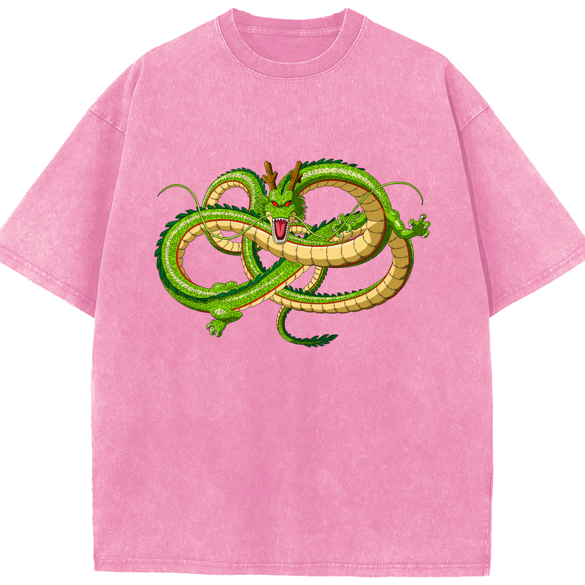 （画像用） ドラゴンボール 神龍 シェンロン DRAGON BALL Shenron 綿100% ヴィンテージ風 半袖Tシャツ（フロントプリント）